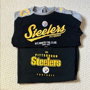 Pittsburgh Steelers unisex Black and Gray T-Shirts